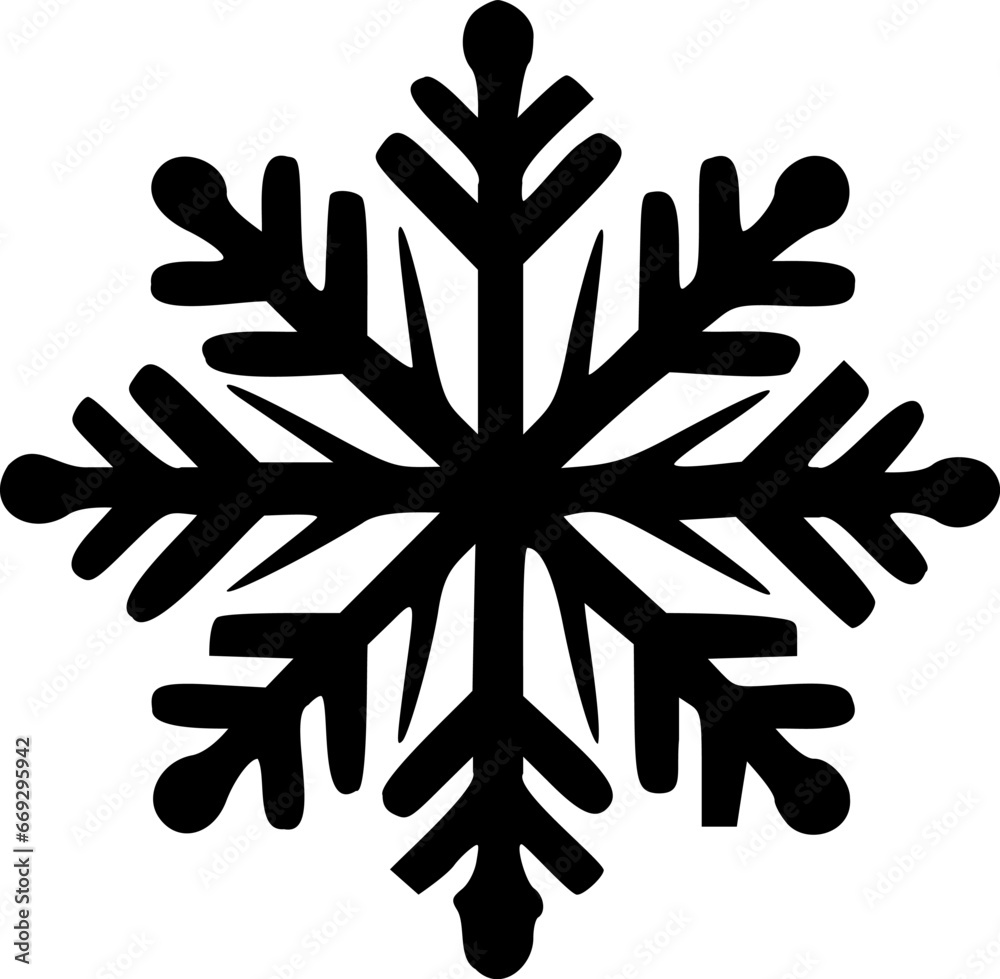 Vector snowflake shape. Black winter snow graphic. Isolated on a white background. Christmas design for t-shirts, invitation, emblem, stickers Vector snowflake shape. Black winter snow graphic. Isolated on a white background. Christmas design for t-shirts, invitation, emblem, stickers