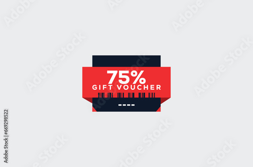 75 Gift Voucher Minimalist signs and symbols design with fantastic color combination and style