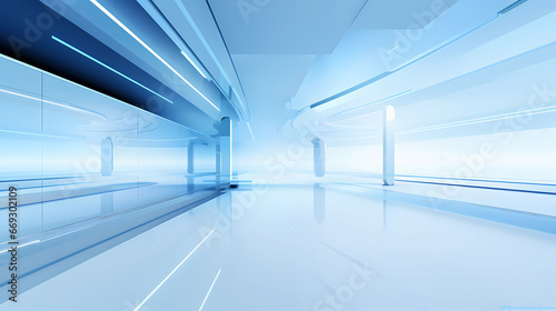 Futuristic light blue background