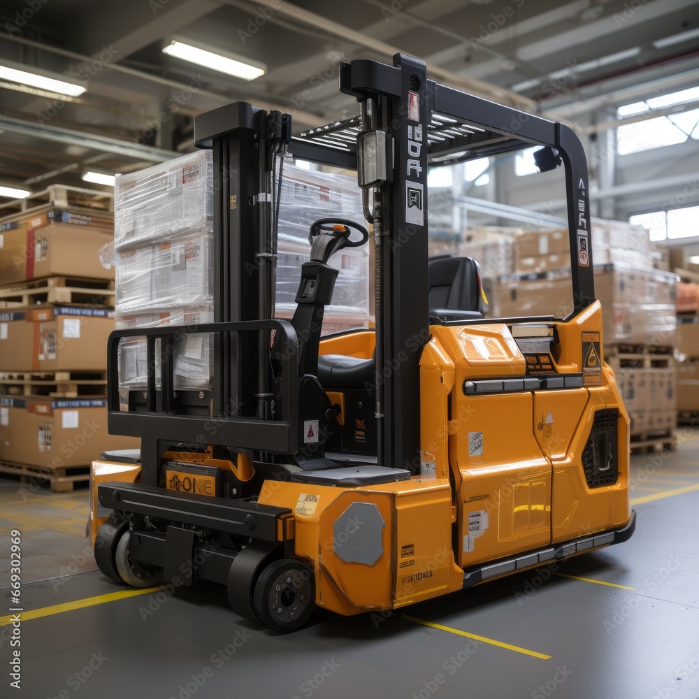 A forklift designed for both comfort and multifunctional use.