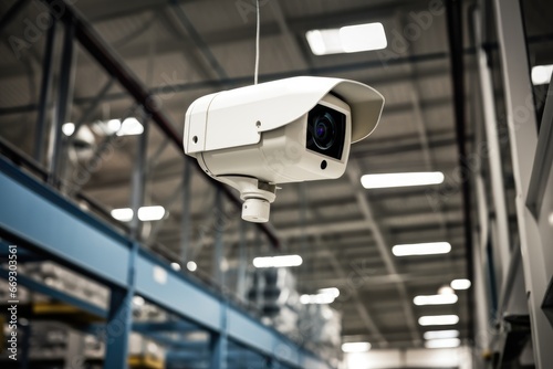 Security surveillance camera in a warehouse