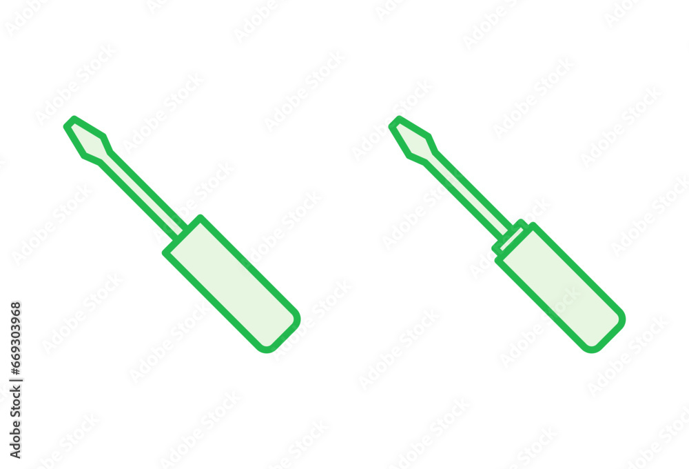 Screwdriver icon set. tools icon vector Screwdriver icon set. tools icon vector