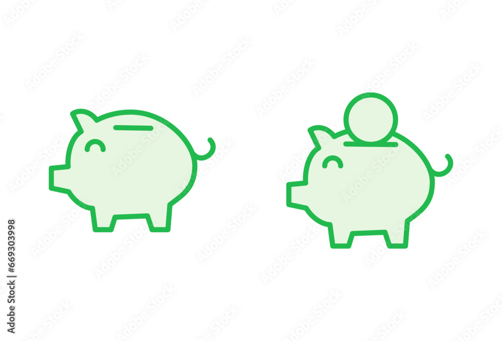 Piggy bank icon vector. piggy money icon Piggy bank icon vector. piggy money icon