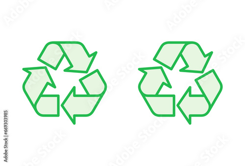 Recycle icon set. Recycling vector icon.