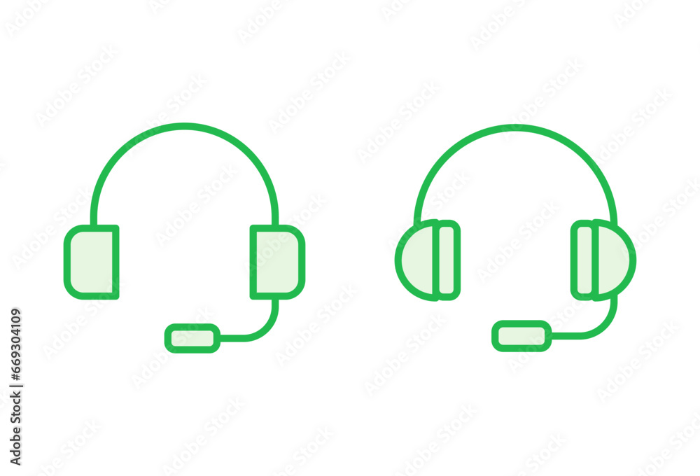 Headphone icon set. Headvector icon symbols Headphone icon set. Headvector icon symbols