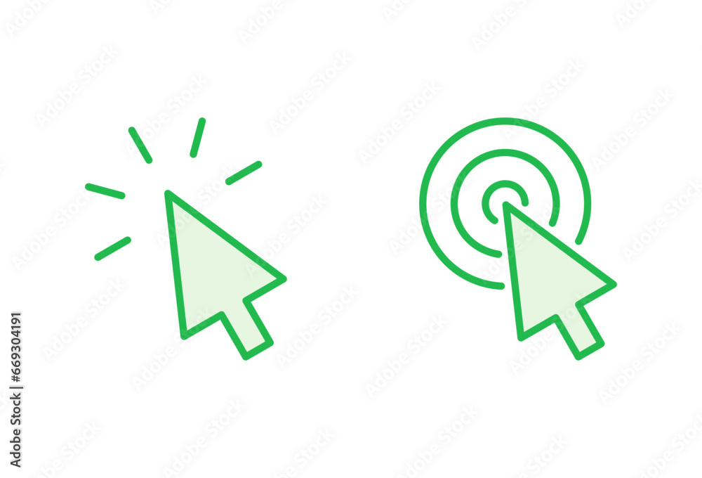 Click icon set. pointer arrow icon. cursor icon vector Click icon set. pointer arrow icon. cursor icon vector