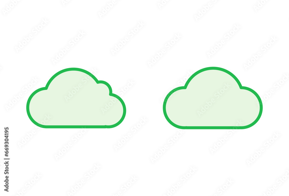 Cloud icon set. cloud vector icon Cloud icon set. cloud vector icon