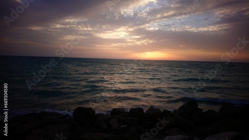sunset over the Oman sea Iran Chabahar © VIPBOX