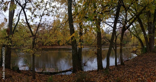 Olentangy River in Autumn, Columbus, Ohio photo