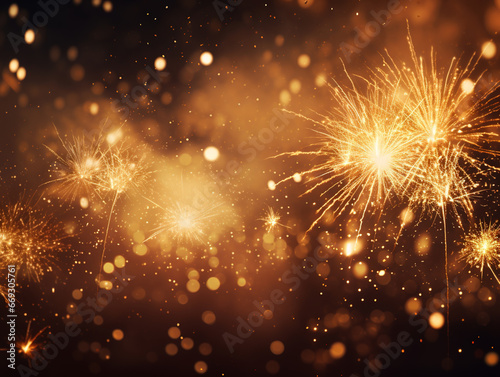Abstract background with fireworks