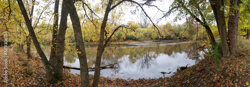 Olentangy River in Autumn, Columbus, Ohio photo