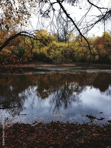 Olentangy River in Autumn, Columbus, Ohio photo