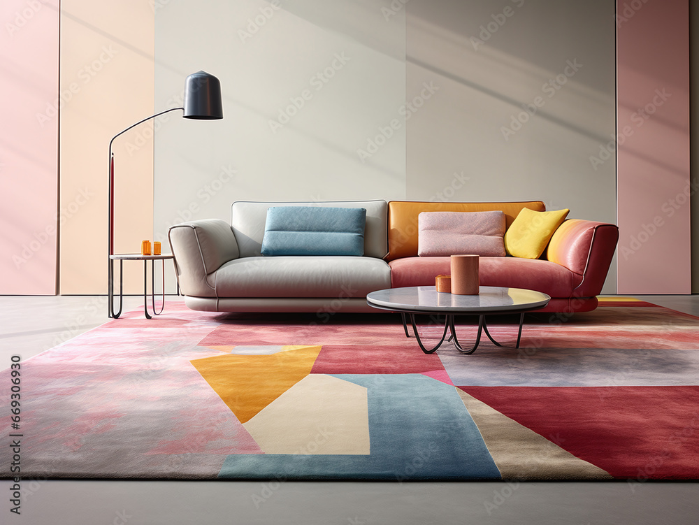 modern multi-colored living room; a study on breaking traditional ...