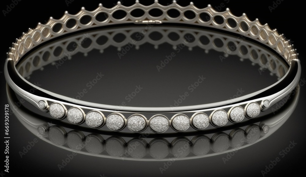 Tennis bracelet consisting of a line of diamonds Ai generated art