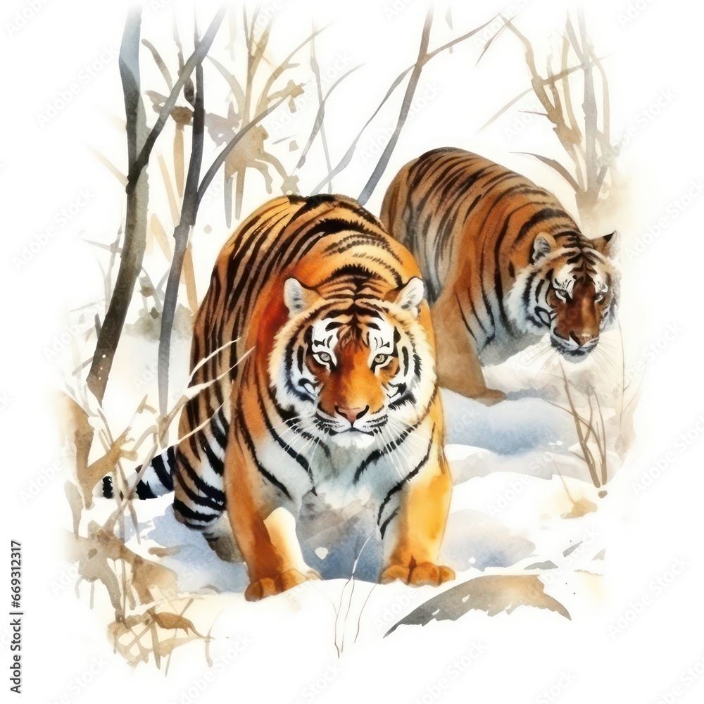 Obraz premium tiger in the woods