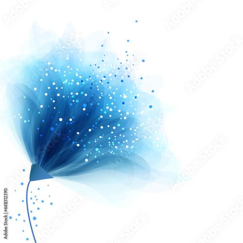 vector background with blue flower