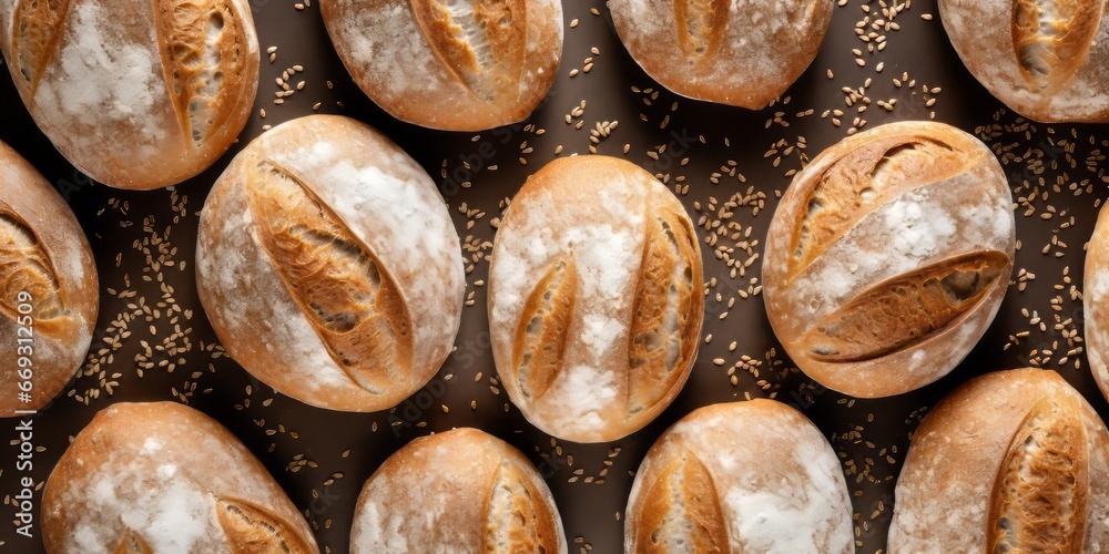 Abstract illustration of freshly baked bread on a rustic background. Abstract illustration of freshly baked bread on a rustic background.