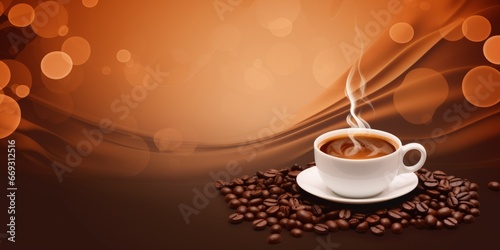 Abstract image of aromatic coffee with brown tones.