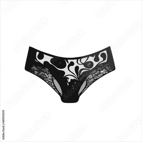 vector image of black panties motif