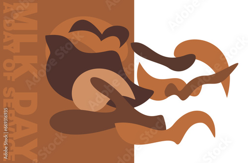 An abstract vector illustration for MLK day 2024 on the concept of dream
