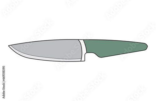 Kids drawing Cartoon Vector illustration utility knife Isolated in doodle style