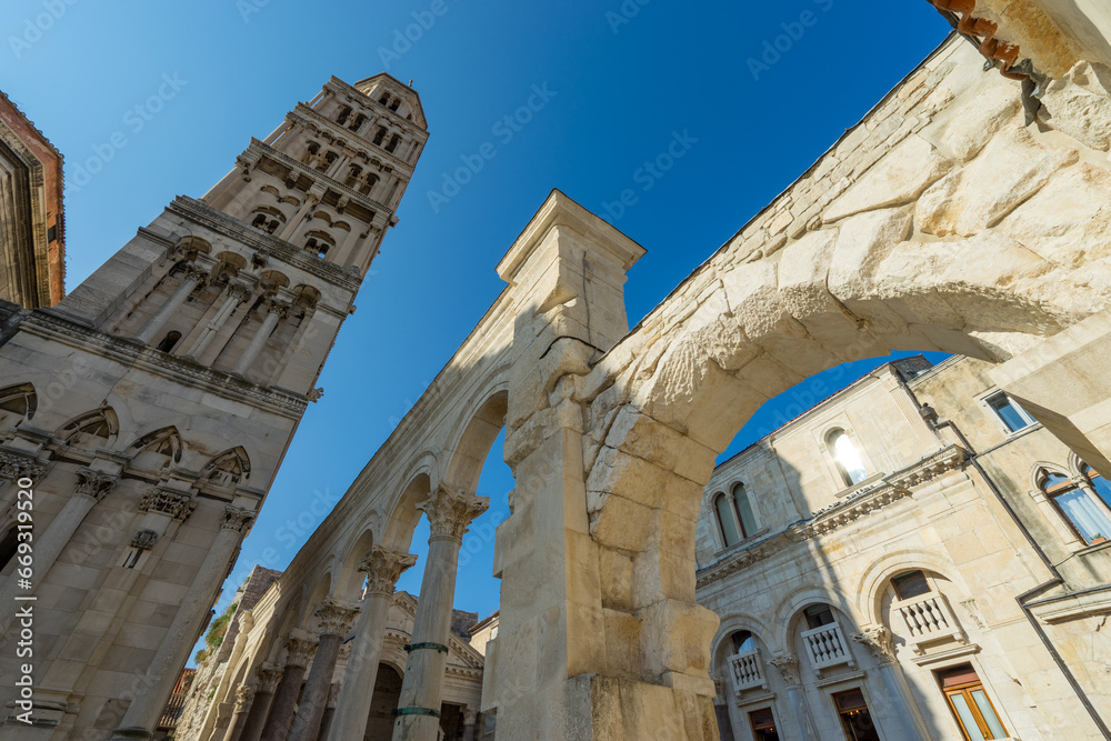 Saint Domnius Bell Tower in Split. Croatia