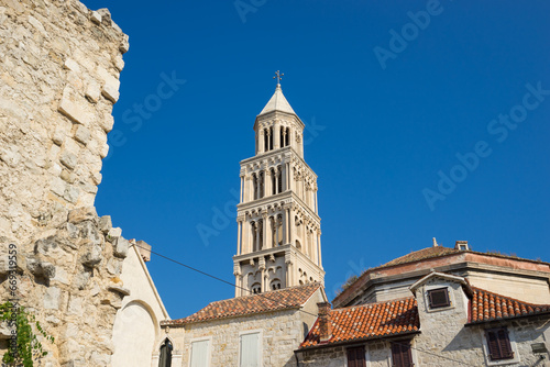 Saint Domnius Bell Tower in Split. Croatia