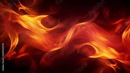A close up of a red and yellow fire