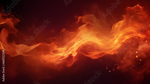 A red and yellow fire with a black background