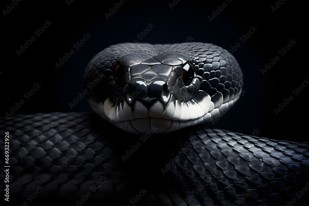 Fototapeta premium Snake in black and white