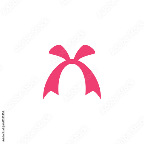 gift ribbon logo icon silhouette abstract