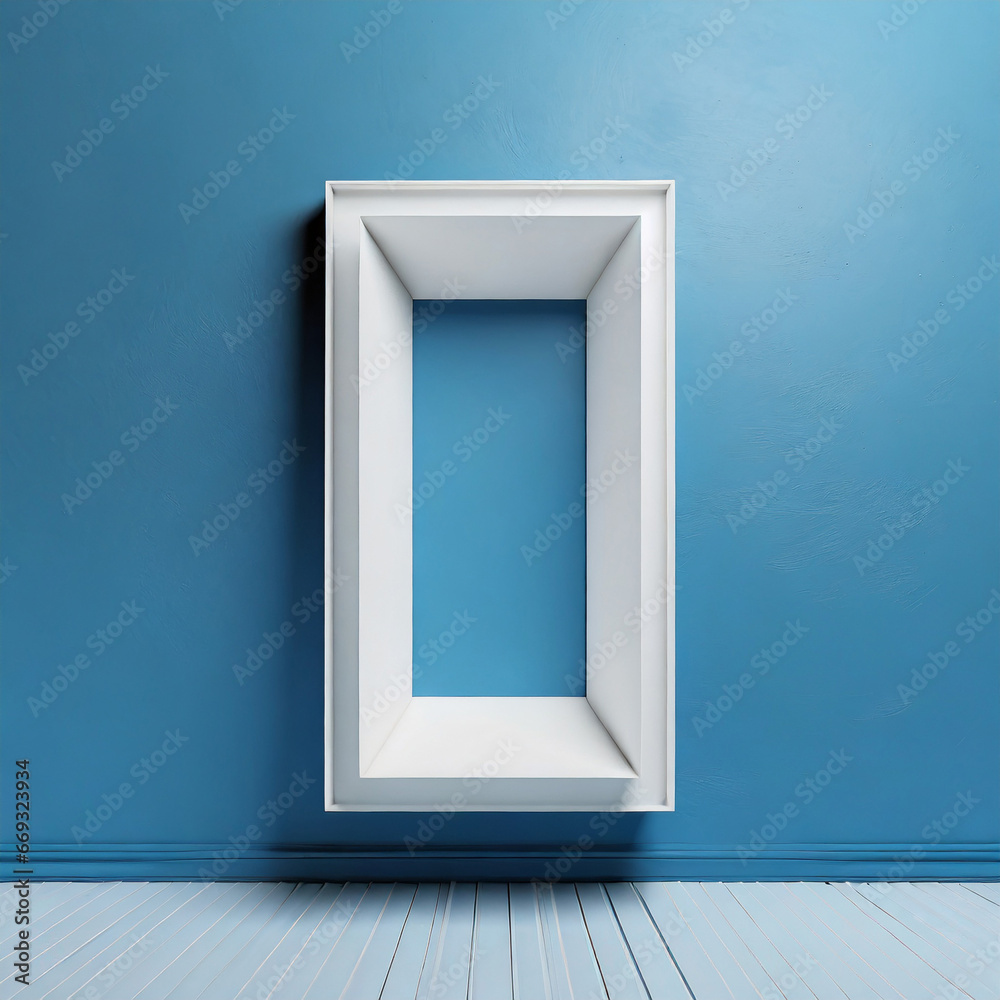 Quotation box on blue background, White quote frame on blue wall 3d illustration. Quotation box on blue background, White quote frame on blue wall 3d illustration.