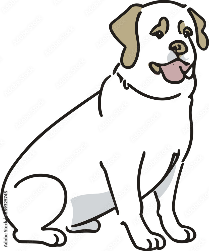 Fototapeta premium 犬のイラスト