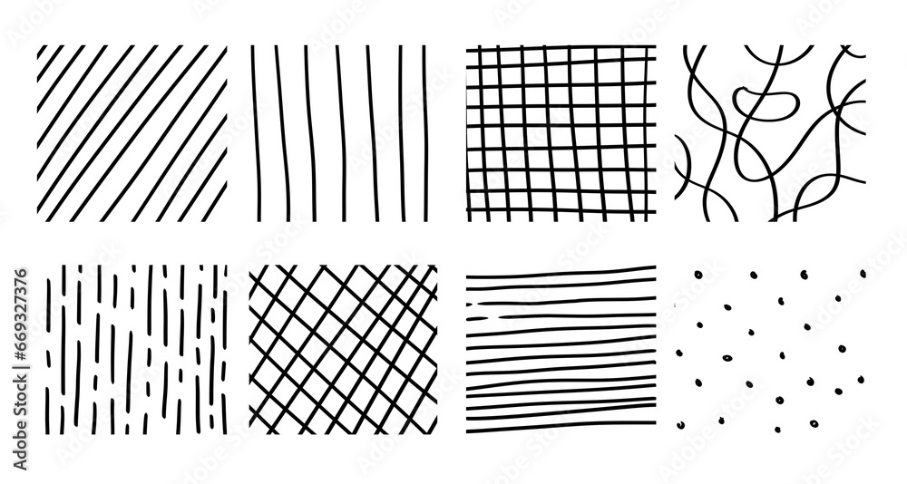 set of square pattern hand drawn set of square pattern hand drawn