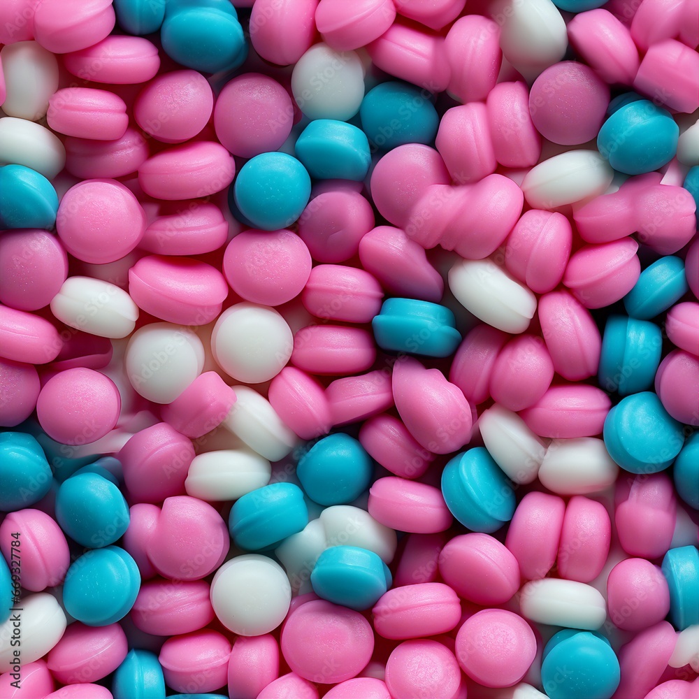 Close-up image of Chewing gum,seamless image Close-up image of Chewing gum,seamless image