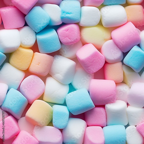 Close-up image of colorful marshmallow,seamless image photo