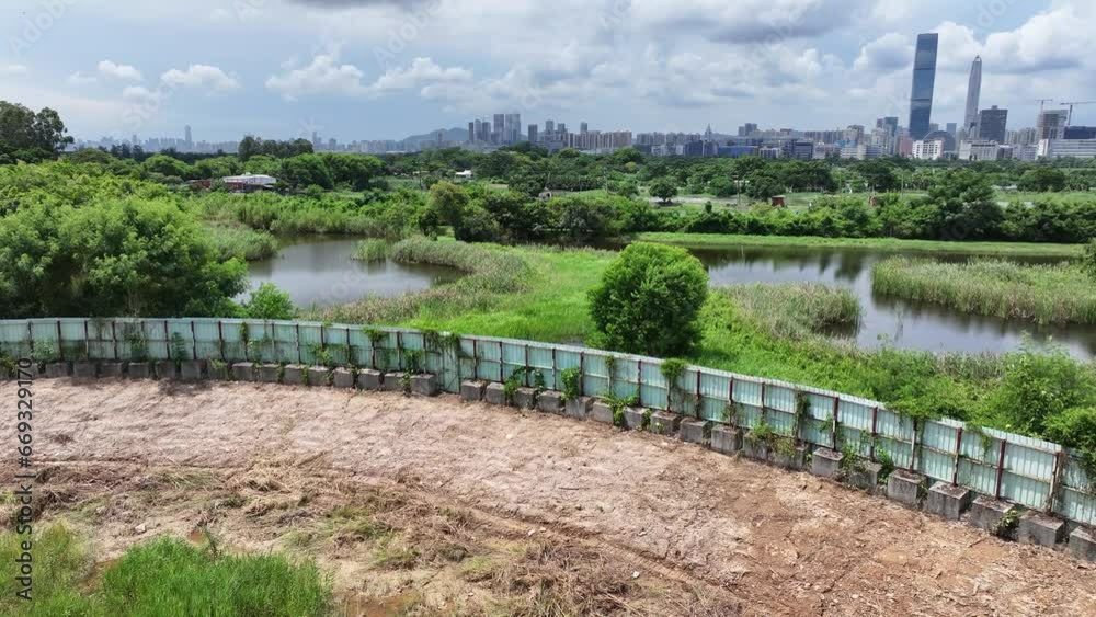 Marshes Nature Reserve wetland Countryside in New Territories Hong Kong Northern Metropolis Development, Drone Aerial Skyview of Fish Pond in Nam Sang Wai San Tin Mai Po Lok Ma Chau Yuen Long near bor Marshes Nature Reserve wetland Countryside in New Territories Hong Kong Northern Metropolis Development, Drone Aerial Skyview of Fish Pond in Nam Sang Wai San Tin Mai Po Lok Ma Chau Yuen Long near bor