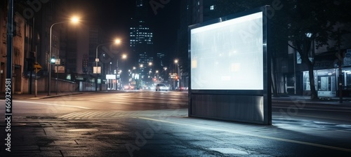 Digital billboard. Copy space for text and advert. Generative AI technology.