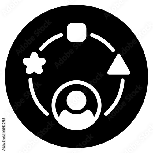 multitasking glyph icon
