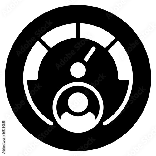 speedometer glyph icon