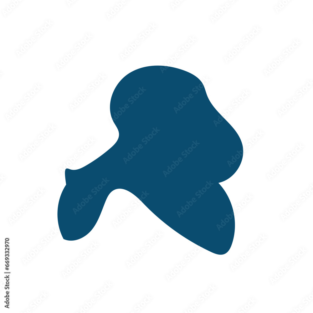 Muted blue abstract shapes vector Muted blue abstract shapes vector