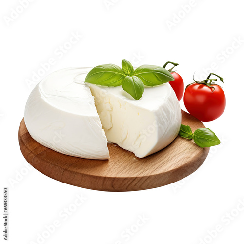 mozzarella cheese and tomatoes isolated on transparent background Remove png, Clipping Path