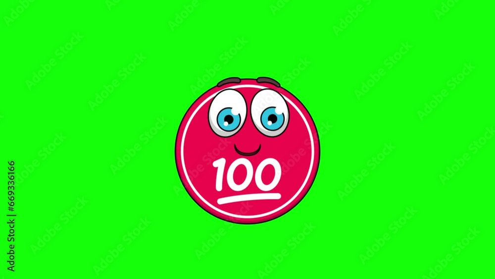 hundred points cartoon with smiling face with heart eyes, emoji emoticon animation
hundred points cartoon with smiling face with heart eyes, emoji emoticon animation