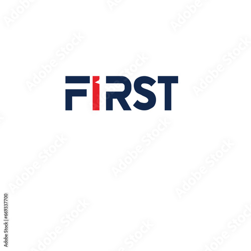 first logo with logotype and wordmark design concept number 1 in the letter F