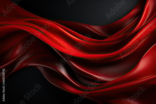 Crimson-Black Dramatic Wave