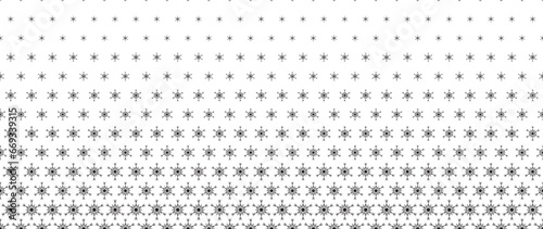 Blended black christmas snow on white for pattern and cover background, halftone effect, Christmas concept.