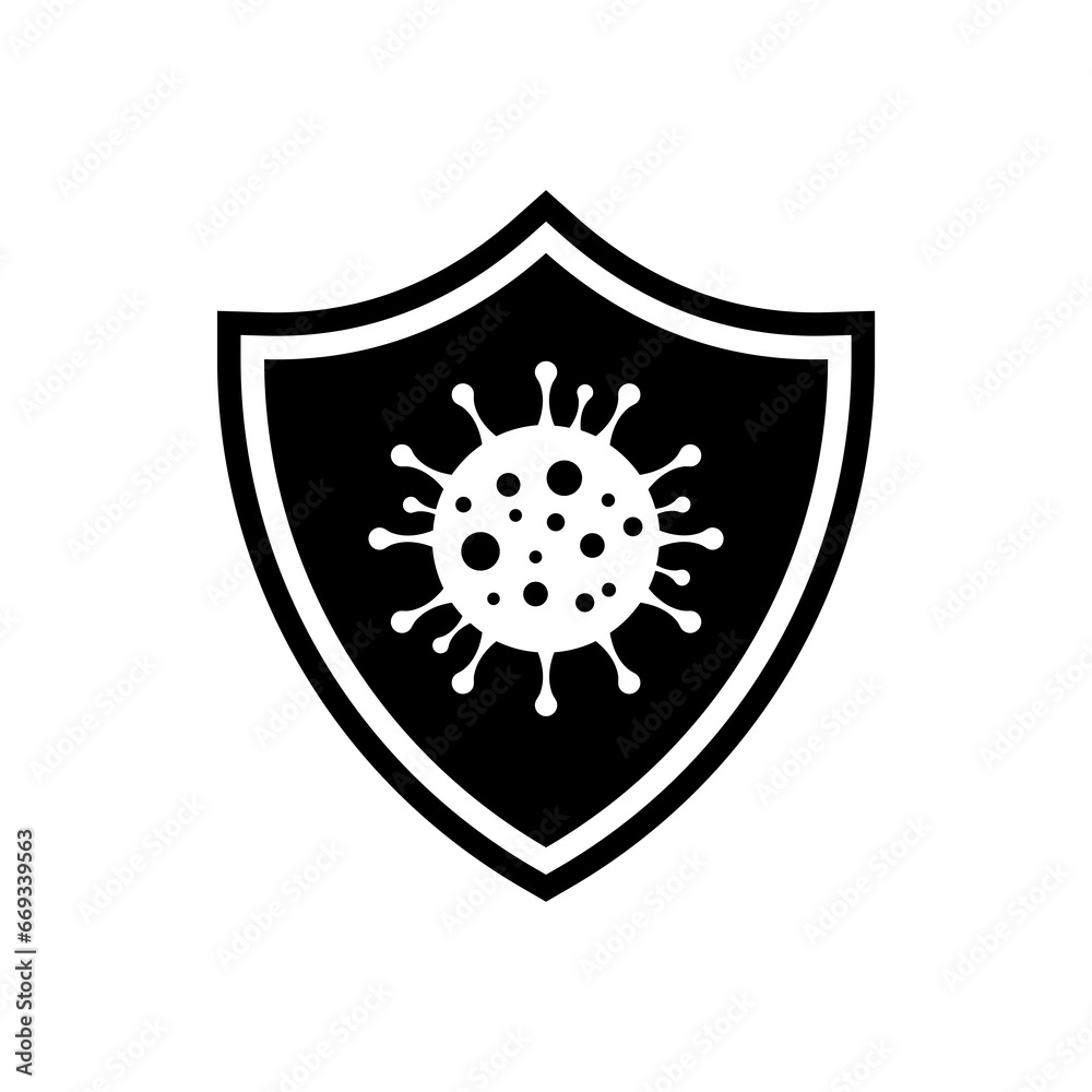 Obraz premium logo design vector abstract modern symbol logo icon virus protection shield