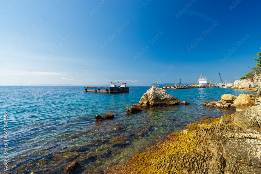 Shore of Park Pomoraca in Split. Croatia