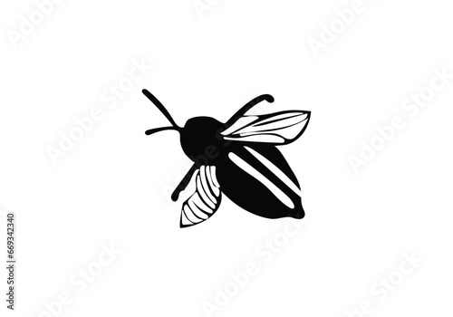Barbut s Cuckoo Bumblebee minimal style icon illustration