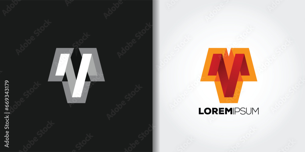 letter m logo - obrazy, fototapety, plakaty 